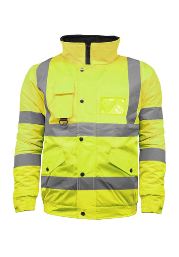 Hi Vis Bomber Jacket Padded - Yellow