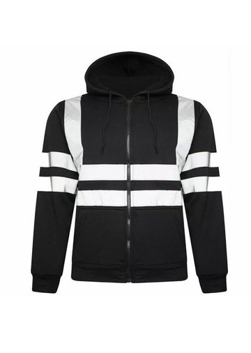 Mens Hi Vis Zip Work Hoodie