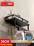 Bathroom Rack Bathroom Shelf Toilet Space Aluminum Hanging Rack Bathroom Organizer Hang on the Wall