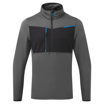 Half Zip Tech Fleece by Portwest - Grey / Black