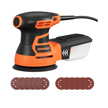 Orbital Sander - 125mm (12 Sanding Pads Included)