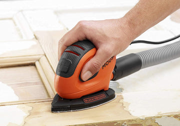 BLACK+DECKER Mouse Detail Sander, 55W, 240V, Corded (6x Sanding Pads Included)