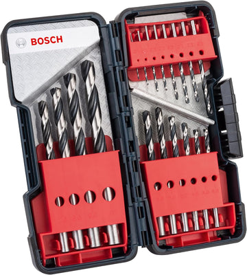 Bosch Professional 18pcs HSS Twist Drill Bit Set - Ø 1-10 mm