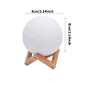 LED Night Light Rechargeable 3D Print Moon Lamp Touch Moon Lamp Children Night Lamp Table Lamp Home Bedroom Decor Birthday Gifts