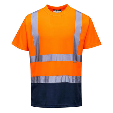 Portwest Hi-Vis T-Shirt - Orange / Navy