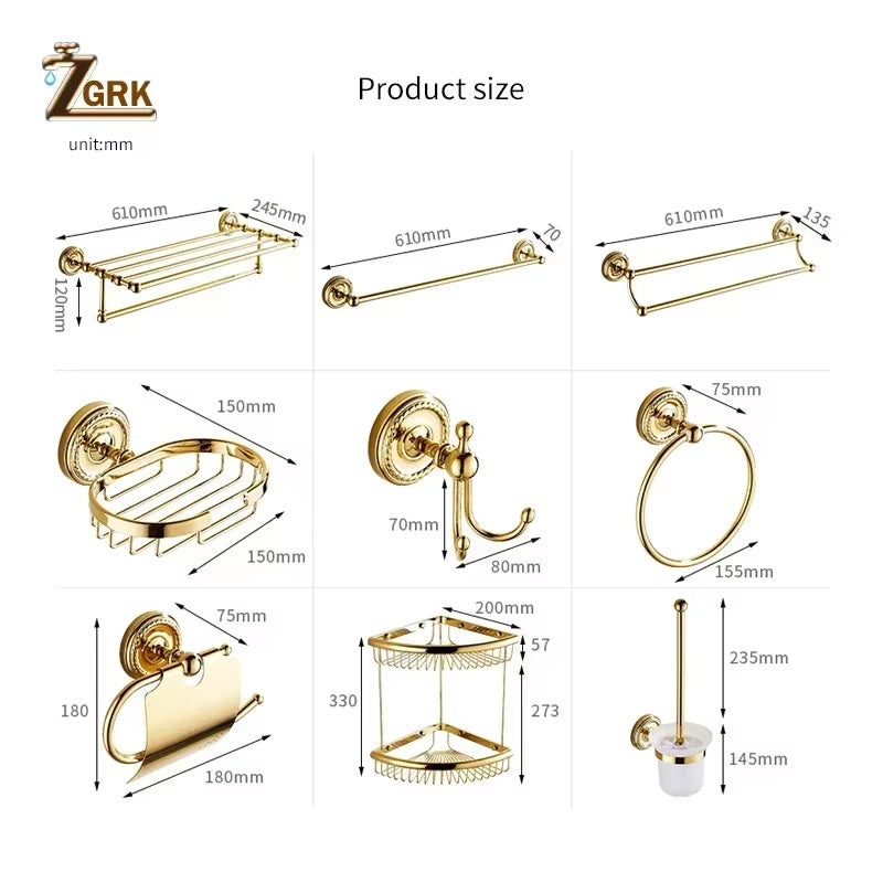 Gold Bathroom Accessories Bath Brass Soap Dish Set Toilet Life Bathroom Rack Paper Holder Bathroom Appliance