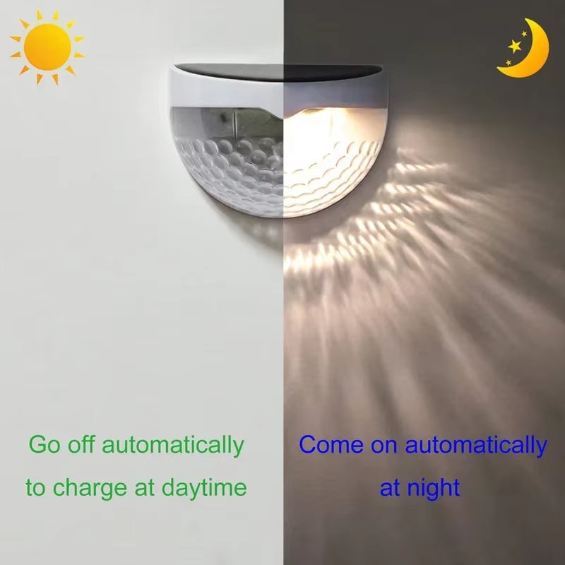Solar Light Outdoor Street LED Lights Control Induction Courtyard Decoration Solar Fence Wall Light Semi-Circular Energy-Saving