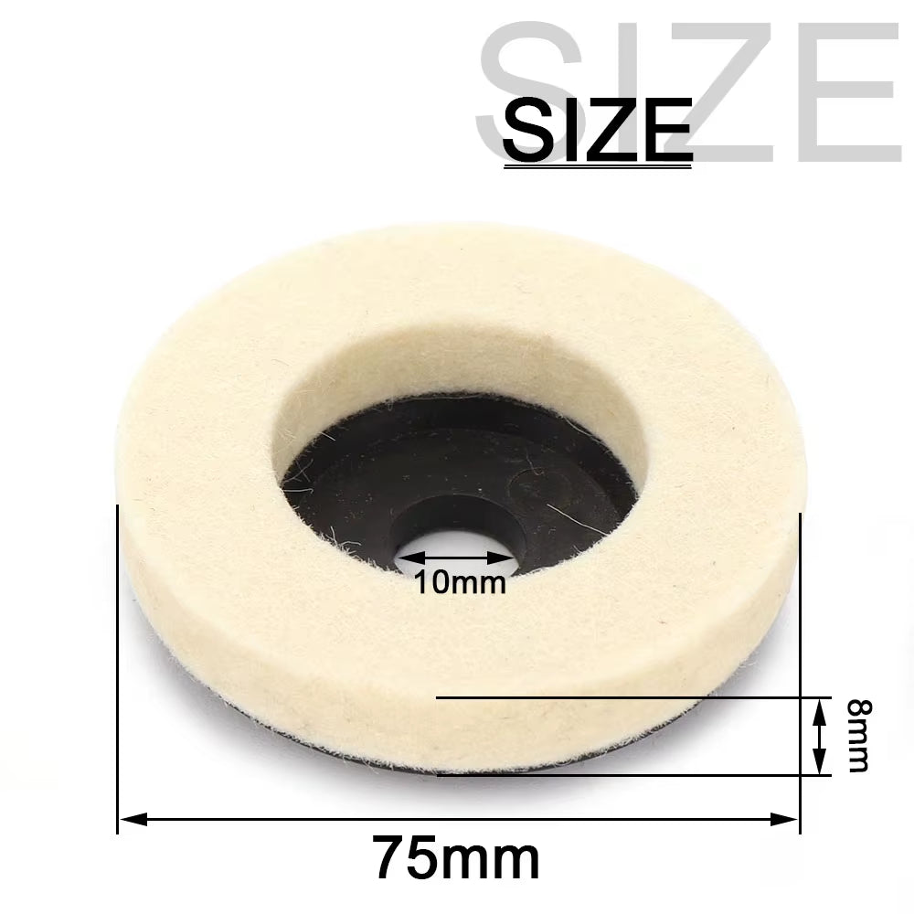 SIFANG 50Mm/75Mm Wool Polishing Wheel Polishing Pads Angle Grinder Wheel Felt Polishing Disc for Metal Marble Glass Ceramic 1PC