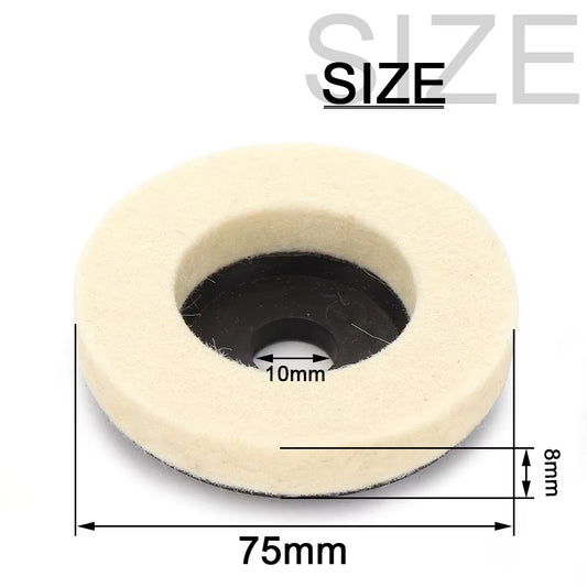SIFANG 50Mm/75Mm Wool Polishing Wheel Polishing Pads Angle Grinder Wheel Felt Polishing Disc for Metal Marble Glass Ceramic 1PC