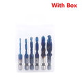 Hex Shank Titanium Plated HSS Screw Thread Metric Tap Drill Bits Screw Machine Compound Tap M3 M4 M5 M6 M8 M10 Hand Tools