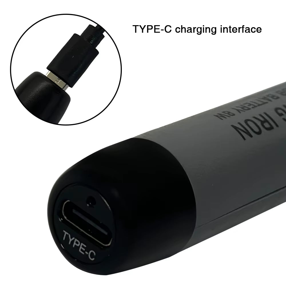 USB Soldering Iron Mini Small Soldering Iron Set Portable Household Type-C Interface 800Mah Battery Adjustable Temperature