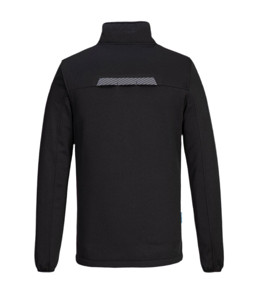 Half Zip Tech Fleece by Portwest - Black / Grey