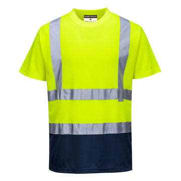 Portwest Hi-Vis T-Shirt - Yellow / Navy