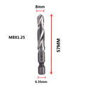 Hex Shank Titanium Plated HSS Screw Thread Metric Tap Drill Bits Screw Machine Compound Tap M3 M4 M5 M6 M8 M10 Hand Tools