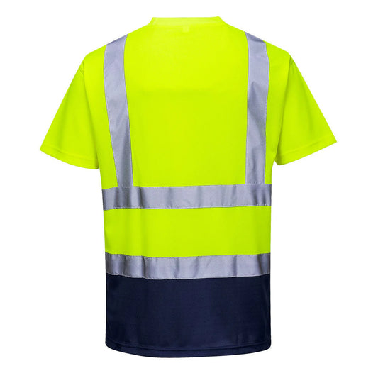 Portwest Hi-Vis T-Shirt - Yellow / Navy