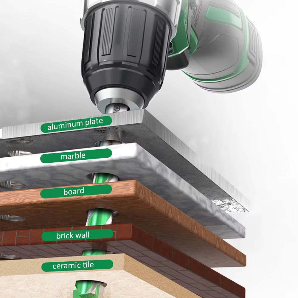 Electric Drill for Concrete, Aluminum Glass, Brick, Tile, Marble, Alloy Steel YG6X Concrete Drill Bit