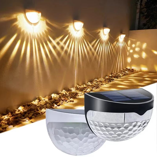 Solar Light Outdoor Street LED Lights Control Induction Courtyard Decoration Solar Fence Wall Light Semi-Circular Energy-Saving