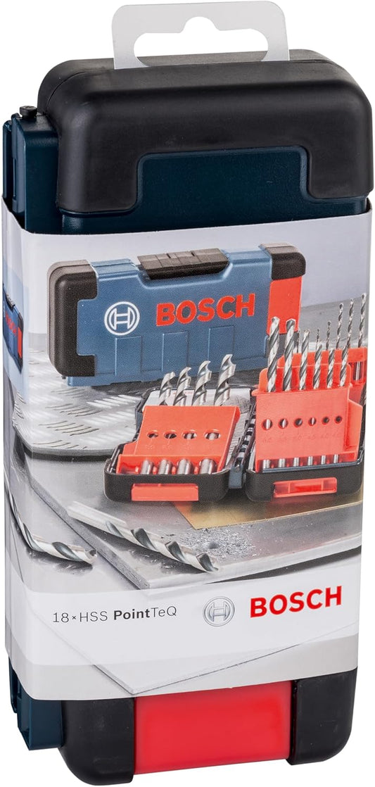 Bosch Professional 18pcs HSS Twist Drill Bit Set - Ø 1-10 mm