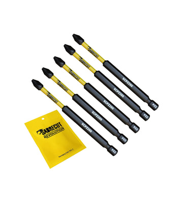 Long Series PZ2 89mm Impact Drill Bit - 5 Piece