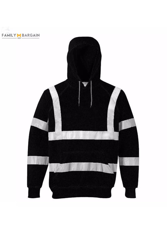 Mens Hi Vis Site Hoodie - Black