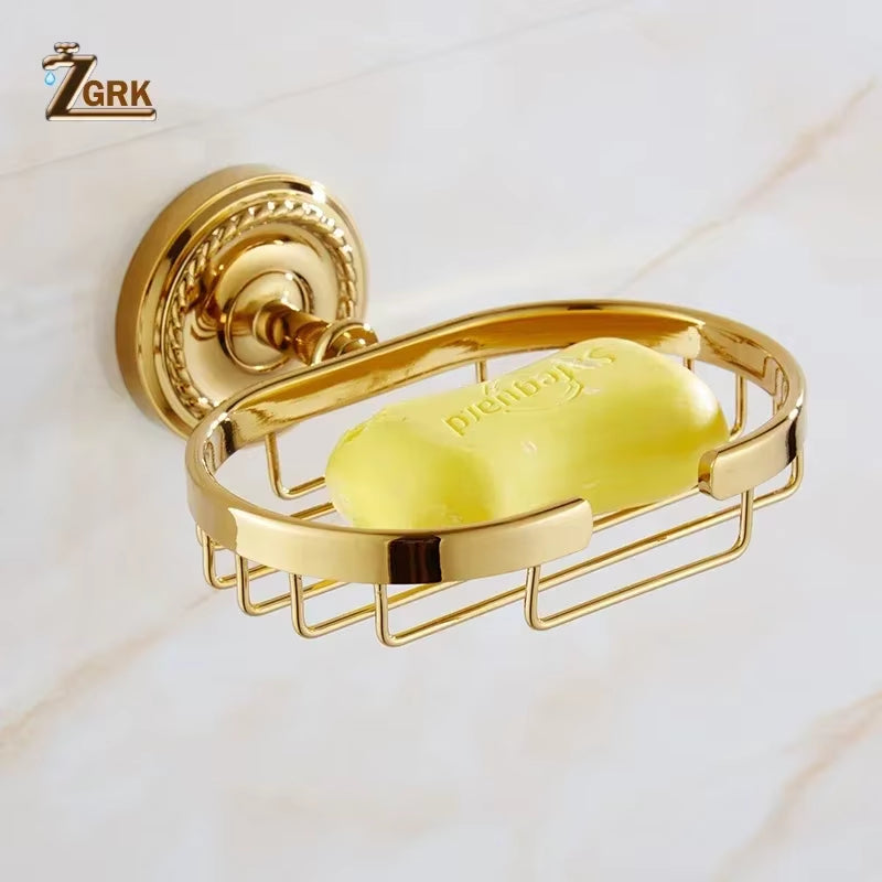 Gold Bathroom Accessories Bath Brass Soap Dish Set Toilet Life Bathroom Rack Paper Holder Bathroom Appliance