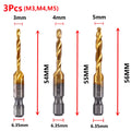 Hex Shank Titanium Plated HSS Screw Thread Metric Tap Drill Bits Screw Machine Compound Tap M3 M4 M5 M6 M8 M10 Hand Tools