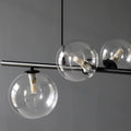 Nordic Glass Ball Chandelier - Modern Dining Room Light Fixture with LED Suspension Design